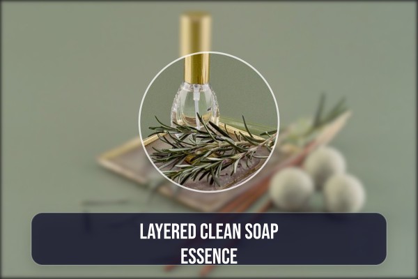 layered clean soap essence
